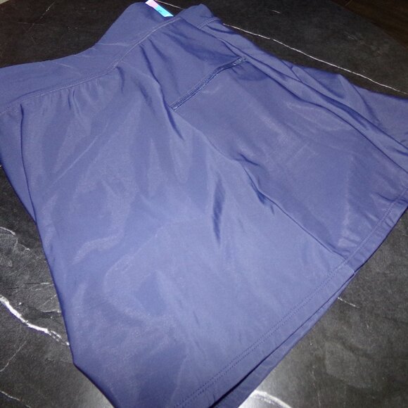Swim Solutions Swim Bottom Short Skirt Style NWT $59 Navy Blue Size 22W Plus - Picture 4 of 5